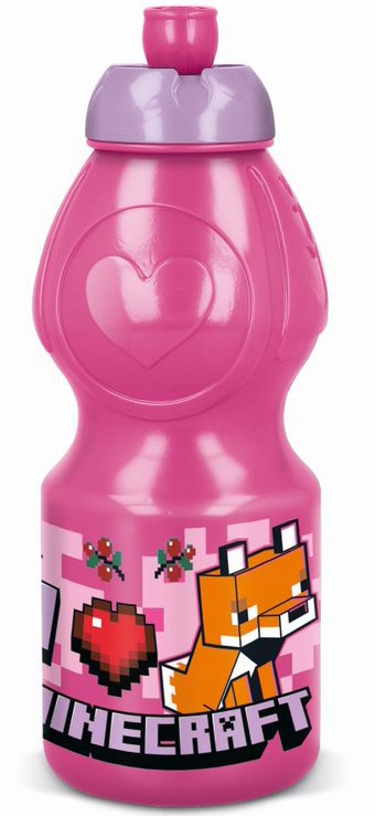 Minecraft Girls Line flask, sports bottle 400 ml