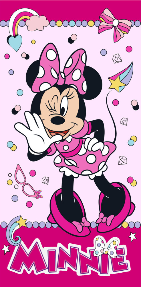 Disney Minnie  Funny bath towel, beach towel 70x140 cm