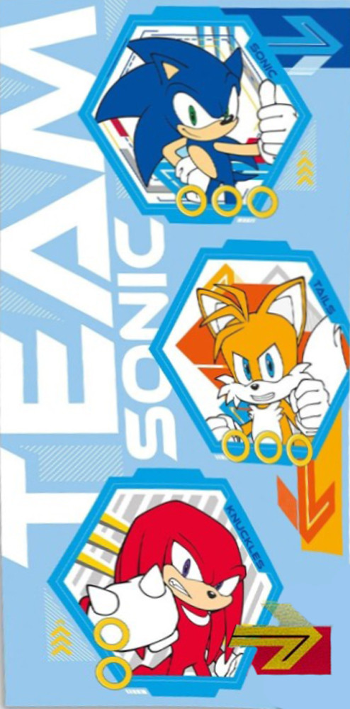 Sonic the Hedgehog Team Sonic the Hedgehog Bath Towel, Beach Towel 70x140cm