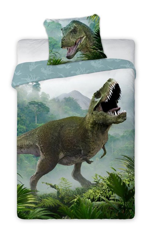 Dinosaur T-Rex Forest Bedding Set 140×200cm, 70×90 cm