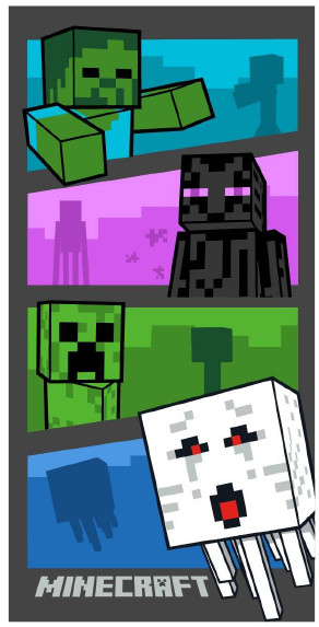 Minecraft Adventure Time bath towel, beach towel 70x140cm