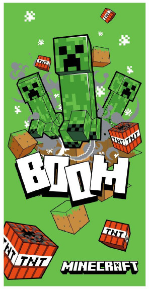 Minecraft Boom bath towel, beach towel 70x140cm