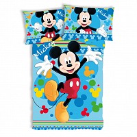 Disney Mickey Joyful childrens bedding set 100×135 cm, 40×60 cm