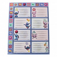 Disney Lilo and Stitch Aliens notebook label with stickers, 16 pcs