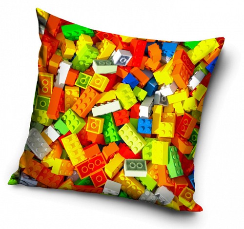 Bricks Bricks Lego patterned cushion cover 40x40 cm Velour