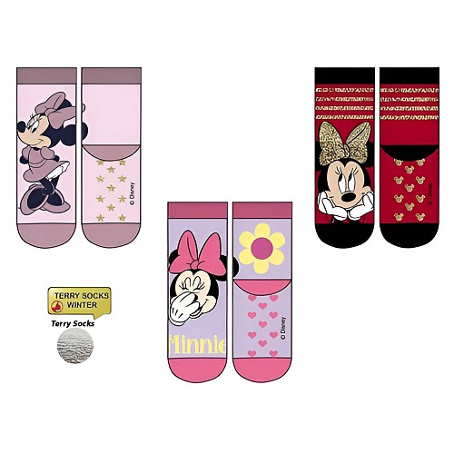 Disney Minnie  Chic children's thick anti-slip socks 23-34