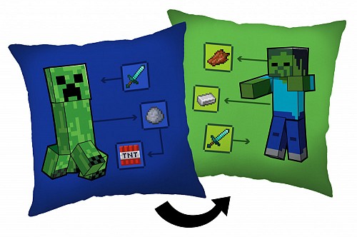 Minecraft How to Creeper decorative pillow 40*40 cm