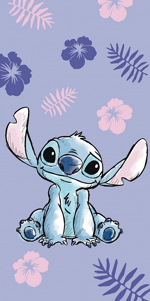 Disney Lilo and Stitch Purple bath towel, beach towel 70*140cm