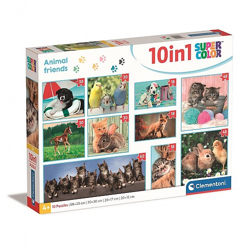 Animals Friends 10 in 1 puzzle Clementoni  CMC20283