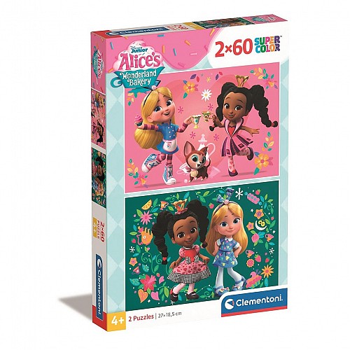 Alice's Wonderland Bakery Flowers Disney 2x60 pcs puzzle Clementoni  CMC24814