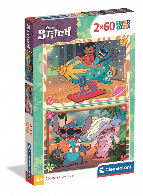 Disney Lilo and Stitch Galactic Vacation 2x60 piece puzzle Clementoni CMC24822