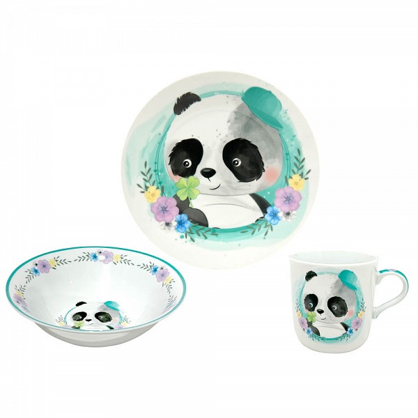 ΣΕΤ ΦΑΓΗΤΟΥ ΠΑΙΔΙΚΟ 3 ΤΕΜΑΧΙΩΝ ΠΟΡΣΕΛΑΝΙΝΟ ΖΩΑΚΙ ΠΑΝΤΑ ANKOR