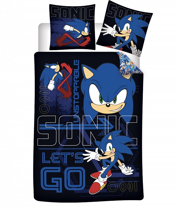 Sonic the Hedgehog Unstoppable  bedding set 140×200cm, 70×90 cm