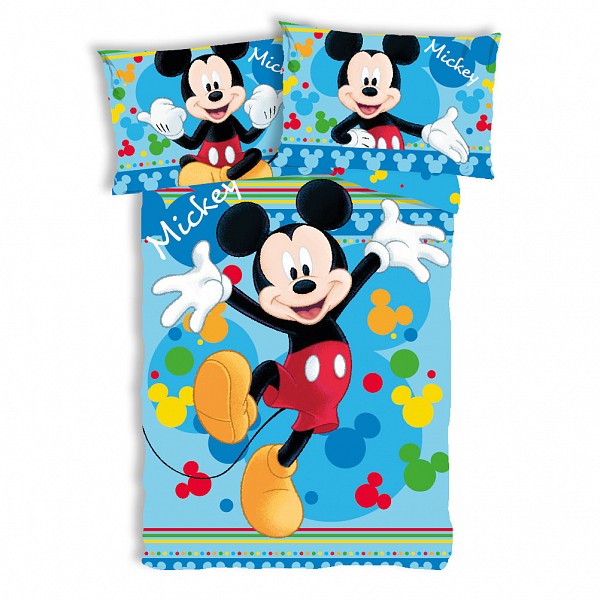 Disney Mickey Joyful childrens bedding set 100×135 cm, 40×60 cm