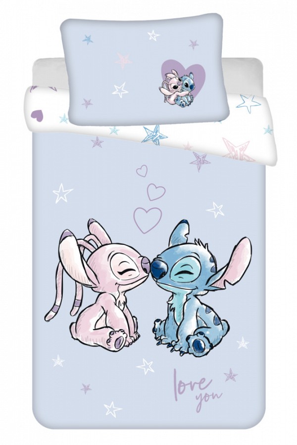 Disney Lilo and Stitch Purple Childrens bedding set 100×135 cm, 40×60 cm