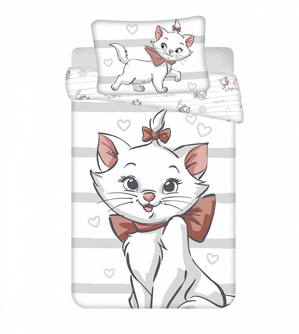 Disney Marie Bow childrens bedding cover 100x135 cm, 40x60 cm