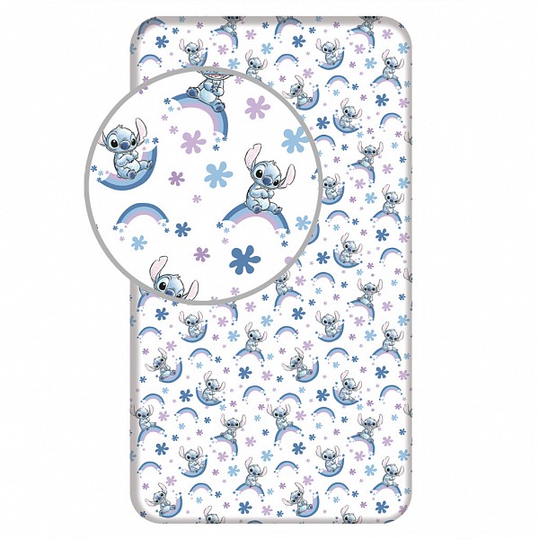 Disney Lilo and Stitch Rainbow Fitted sheet 90x200 cm