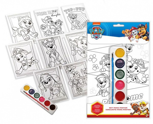Paw Patrol coloring paint with set