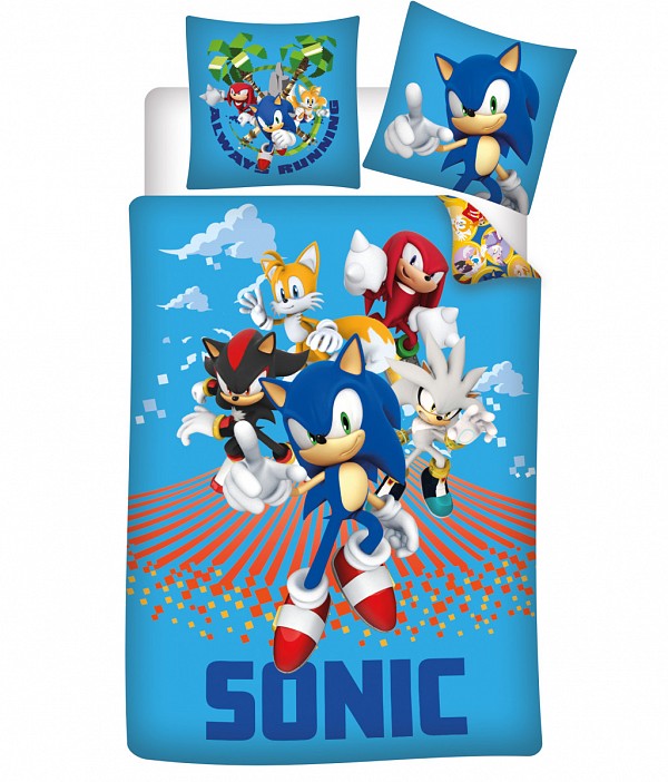 Sonic the Hedgehog Always Running Childrens bedding 100×135 cm, 40×60 cm