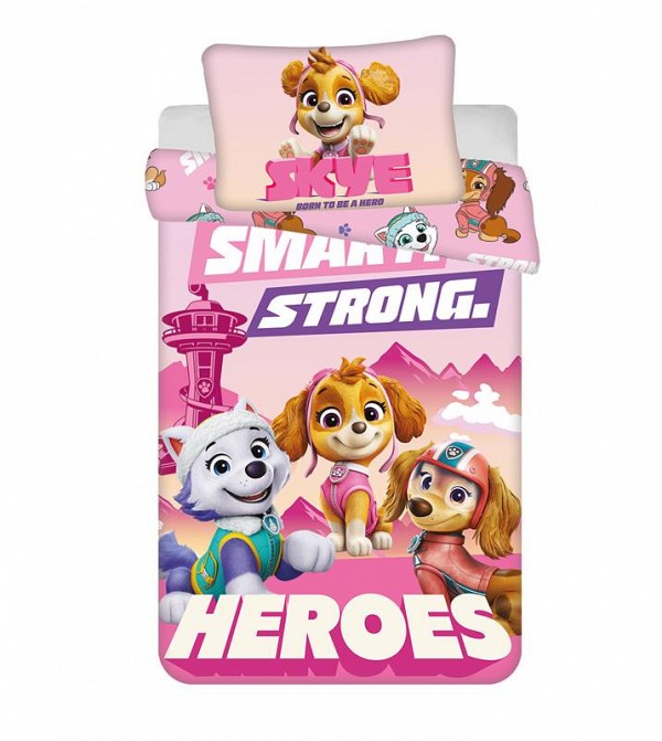 Paw Patrol Smart Strong childrens bedding cover 100×135cm, 40×60 cm