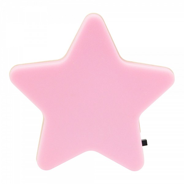 ΦΩΤΑΚΙ ΝΥΚΤΟΣ LED 0,2W ΜΕ ΔΙΑΚΟΠΤΗ ΣΕ ΣΧΗΜΑ ΑΣΤΕΡΙ ΡΟΖ 8x8x6εκ. ANKOR