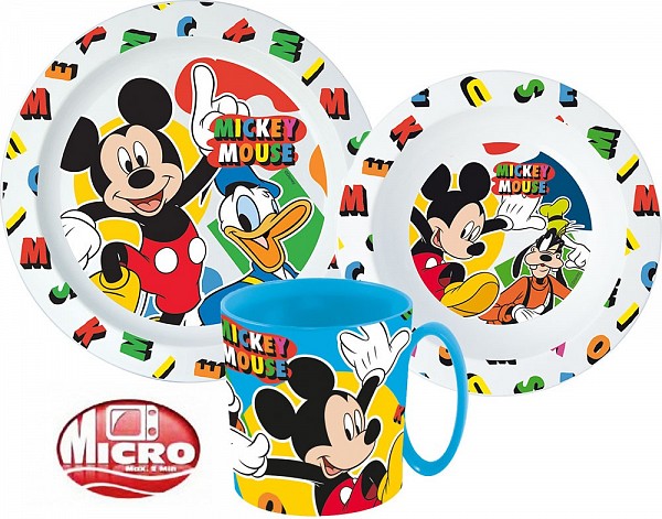 Disney Mickey  dinnerware set, microplastic set with 350 ml mug
