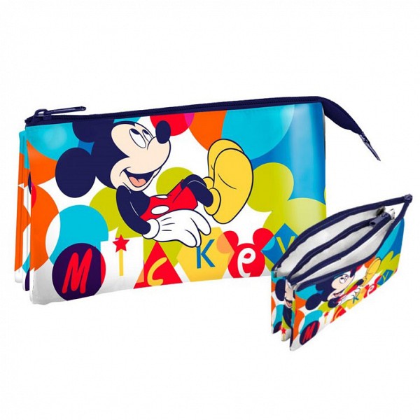 Disney Mickey  kids toiletry bag, pencil case 3 compartments