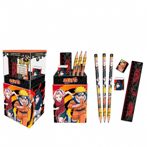 Naruto desktop pencil holder set