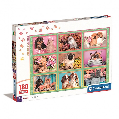 Állatos Puppies Collage 180 db-os puzzle Clementoni  CMC29788